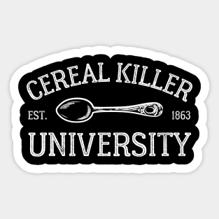 Cereal Killer University Sticker